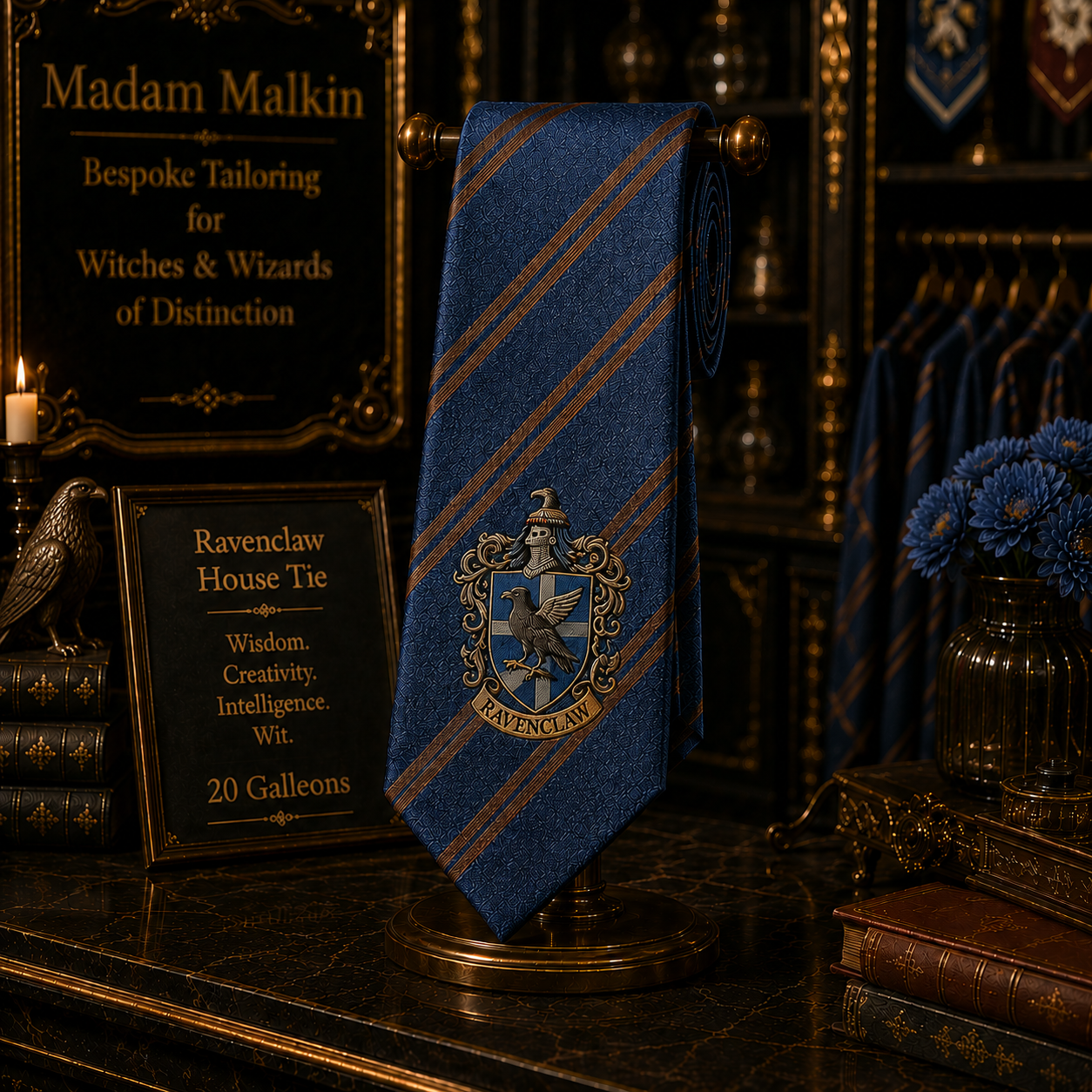 Krawat - Ravenclaw "Mądrość, Inteligencja, Wiedza"